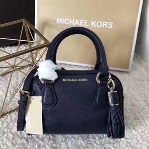 Michael Kors Navy Tassel Satchel